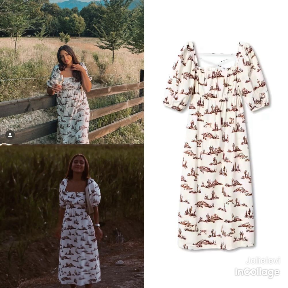 Mango Printed cotton dress